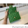 AAA+ Grained Calfskin Mini Square Flap Bag AS2356 Green