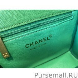 AAA+ Grained Calfskin Mini Square Flap Bag AS2356 Green