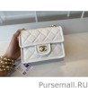 Replica Grained Calfskin Mini Square Flap Bag AS2356 White