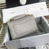 Top Quality Grained Flat Quilted Flap Bag AS0305 Gray