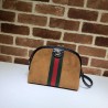 Inspired Ophidia Small Suede Shoulder Bag 499621 Brown
