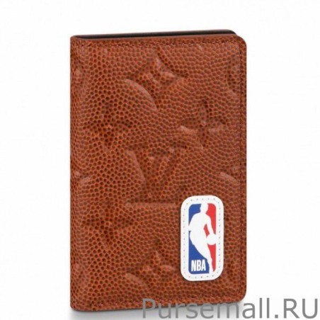 High Quality LVXNBA Pocket Organizer Ball Grain Leather M80545