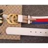 Best Sylvie Web belt with double G buckle white 409416