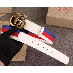 Best Sylvie Web belt with double G buckle white 409416