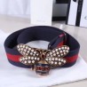 Fashion Web belt with bee blue-red 453277