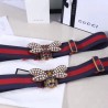 Fashion Web belt with bee blue-red 453277