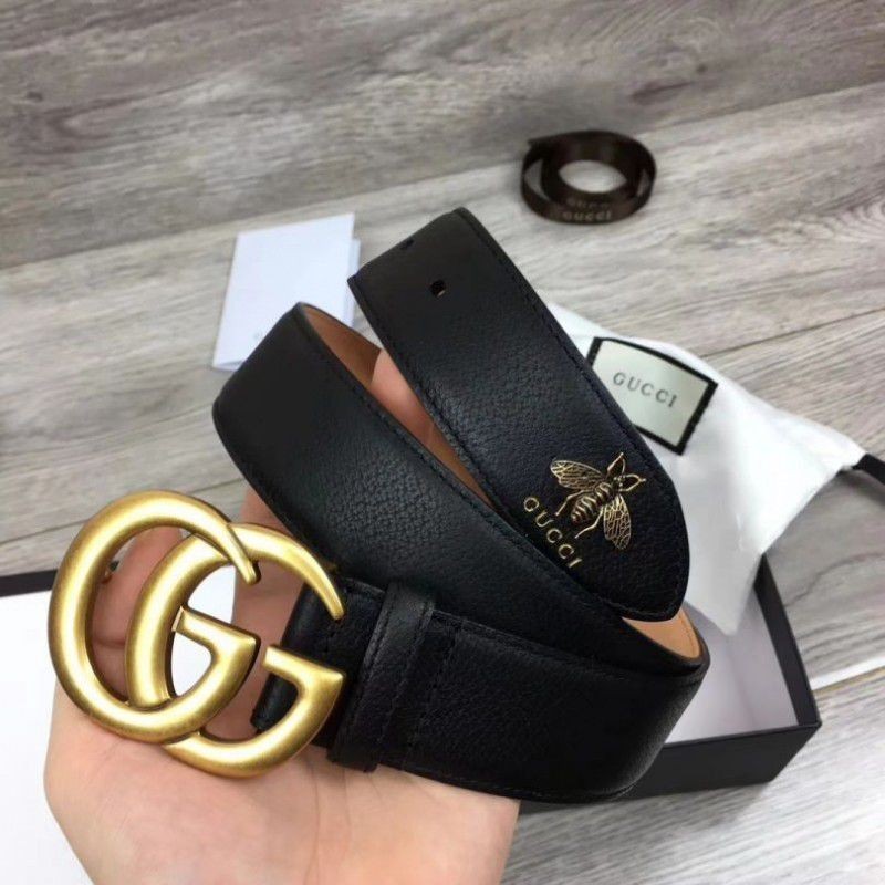 Best Men Belts With Double G Buckle 4cm Glod Hardware