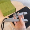 Replicas GG Marmont thin 2cm belt 414516 Gray