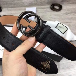 Best Men Belts With Double G Buckle 4cm Black Hardware