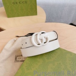 Perfect GG Marmont thin 3cm belt 414516 White