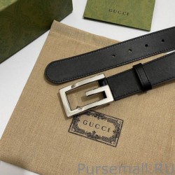 Replica Reversible belt with Square G buckle 626974 Black Silver