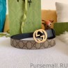 Wholesale GG belt with Double G buckle 625839 Black