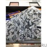 1:1 Mirror Monogram Giant Jungle Shawl 110 x 200 White