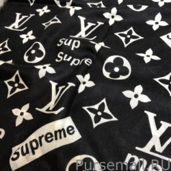 High Monogram Supreme Cashmere Silk Schawl Black /White