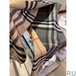 High Quality Burberry Classic check Cashmere Shawl 30 x 250