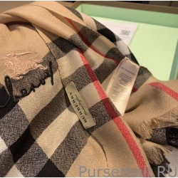 Top Quality Burberry classic check Cashmere Shawl 70 x 220