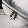 UK Grained Quilted Flap Bag White