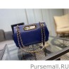 Luxury Handle Small Flap Chain Bag AS1466 Blue