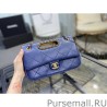 Luxury Handle Small Flap Chain Bag AS1466 Blue
