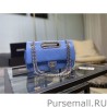 Top Handle Small Flap Chain Bag AS1466 Light Blue