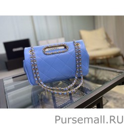 Top Handle Small Flap Chain Bag AS1466 Light Blue