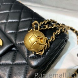 High Quality Lambskin Flap Bag AS1786 Black