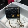 High Quality Lambskin Flap Bag AS1786 Black