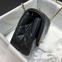 High Quality Lambskin Flap Bag AS1786 Black