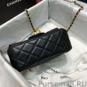 High Quality Lambskin Flap Bag AS1786 Black