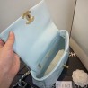 Wholesale Large 19 Wool Tweed Flap Bag AS1162 AS1160 Sky Blue