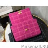 Copy Large 19 Wool Tweed Flap Bag AS1162 Red