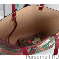 UK Ophidia GG Flora Medium Tote Bag 547947 Red