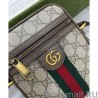 1:1 Mirror Ophidia GG Shoulder Bag 598127 Dark Coffee