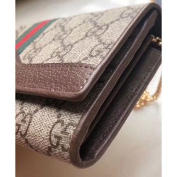 Knockoff Ophidia GG chain wallet 546592 Dark Coffee