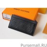 Inspired Coin Card Holder Monogram Leather M80827