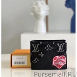 AAA+ Slender Wallet Monogram Denim Leather M81020