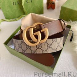 Fashion GG belt with Double G buckle 625839 Brown