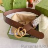 Fashion GG belt with Double G buckle 625839 Brown