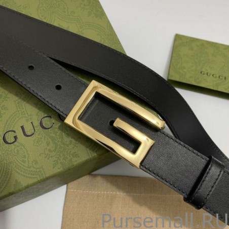 Perfect Reversible belt with Square G buckle 626974 Black Gold