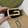 Perfect Reversible belt with Square G buckle 626974 Black Gold