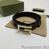 Perfect Reversible belt with Square G buckle 626974 Black Gold