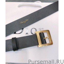 Inspired Christian Dior Women Diorquake Calfskin Belt Black