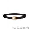 UK Christian Dior Women Saddle Nylon Belt Black