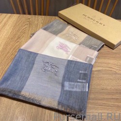 Fashion Burberry classic horse embroidery check cashmere scarf 100 x 200