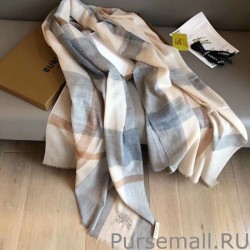 UK Burberry classic horse embroidery check cashmere scarf 100 x 200