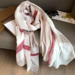 Luxury Burberry classic horse embroidery check cashmere scarf 100 x 200