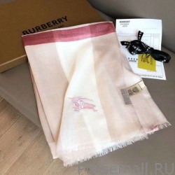 Luxury Burberry classic horse embroidery check cashmere scarf 100 x 200