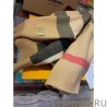 Knockoff Burberry classic large Check cashmere Shawl 60 x 180 Pink