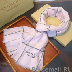 Inspired Burberry Lurex Thread Color Block Check Cashmere Scarf 90 x 200