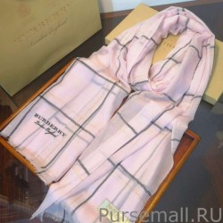 Inspired Burberry Lurex Thread Color Block Check Cashmere Scarf 90 x 200